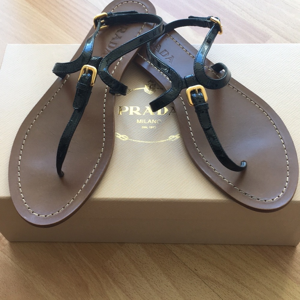 Prada T-bar Strap Sandals